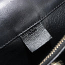 CELINE Macadam Canvas Shoulder Bag PVC Leather Black Gold Auth 185149A-15