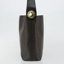 CELINE Macadam Canvas Shoulder Bag PVC Leather Black Gold Auth 185149A-4