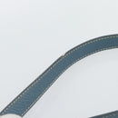 PRADA Tote Bag Leather 2way Blue Gold Auth 185152A-11