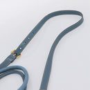 PRADA Handtas Leer 2way Blauw Goud Origineel 185152A-10