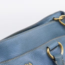 PRADA Handtas Leer 2way Blauw Goud Origineel 185152A-19
