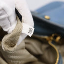 PRADA Handtas Leer 2way Blauw Goud Origineel 185152A-29