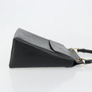 GUCCI Bamboo Hand Bag Leather Black Gold 001 1118 1886 Auth 185153-3