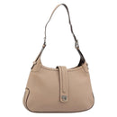 Salvatore Ferragamo Gancini Shoulder Bag Leather Pink Silver Auth 185154A-1