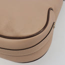 Salvatore Ferragamo Gancini Shoulder Bag Leather Pink Silver Auth 185154A-14