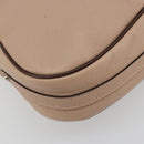 Salvatore Ferragamo Gancini Shoulder Bag Leather Pink Silver Auth 185154A-15