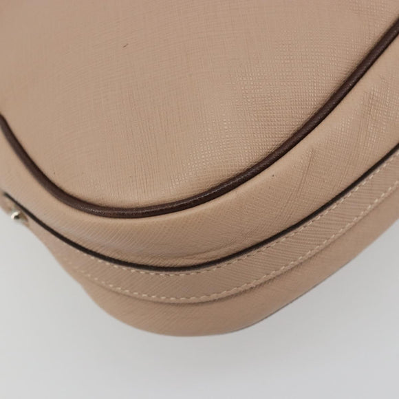 Salvatore Ferragamo Gancini Shoulder Bag Leather Pink Silver Auth 185154A