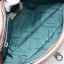 Salvatore Ferragamo Gancini Shoulder Bag Leather Pink Silver Auth 185154A-10