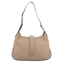 Salvatore Ferragamo Gancini Shoulder Bag Leather Pink Silver Auth 185154A-13