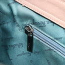 Salvatore Ferragamo Gancini Shoulder Bag Leather Pink Silver Auth 185154A-22