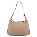 Salvatore Ferragamo Gancini Shoulder Bag Leather Pink Silver Auth 185154A-2