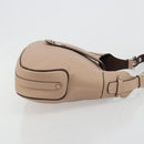 Salvatore Ferragamo Gancini Shoulder Bag Leather Pink Silver Auth 185154A-3