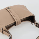 Salvatore Ferragamo Gancini Shoulder Bag Leather Pink Silver Auth 185154A-6