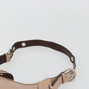 Salvatore Ferragamo Gancini Shoulder Bag Leather Pink Silver Auth 185154A-8