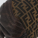 FENDI Zucca Canvas Spy Bag Shoulder Bag Brown Black Auth 185160V-16