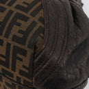 FENDI Zucca Canvas Spy Bag Shoulder Bag Brown Black Auth 185160V-17