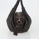 FENDI Zucca Canvas Spy Bag Shoulder Bag Brown Black Auth 185160V-4