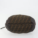 FENDI Zucca Canvas Spy Bag Shoulder Bag Brown Black Auth 185160V-5