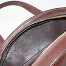 Christian Dior Hand Bag Leather Brown Gold Auth 185163-10