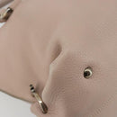 Salvatore Ferragamo Hand Bag Leather Beige Gold Auth 185164A-17