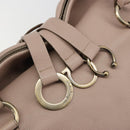 Salvatore Ferragamo Hand Bag Leather Beige Gold Auth 185164A-18