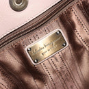 Salvatore Ferragamo Hand Bag Leather Beige Gold Auth 185164A-19