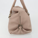 Salvatore Ferragamo Hand Bag Leather Beige Gold Auth 185164A-3