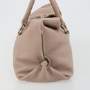 Salvatore Ferragamo Hand Bag Leather Beige Gold Auth 185164A-4