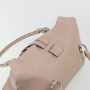 Salvatore Ferragamo Hand Bag Leather Beige Gold Auth 185164A-6
