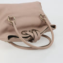 Salvatore Ferragamo Hand Bag Leather Beige Gold Auth 185164A-7