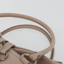 Salvatore Ferragamo Hand Bag Leather Beige Gold Auth 185164A-14