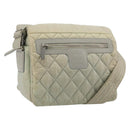 CHANEL Cococoon Shoulder Bag Nylon Gray Silver CC Auth 185165A-1