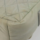 CHANEL Cococoon Shoulder Bag Nylon Gray Silver CC Auth 185165A-17