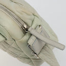 CHANEL Cococoon Shoulder Bag Nylon Gray Silver CC Auth 185165A-9