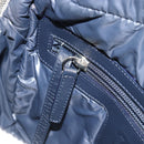 CHANEL Cococoon Shoulder Bag Nylon Gray Silver CC Auth 185165A-24