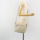 CHANEL Cococoon Shoulder Bag Nylon Gray Silver CC Auth 185165A-26