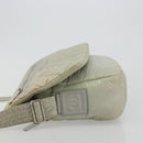 CHANEL Cococoon Shoulder Bag Nylon Gray Silver CC Auth 185165A-4