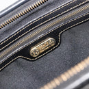 FENDI Pecan Canvas Hand Bag PVC Brown Black Auth 185166-17