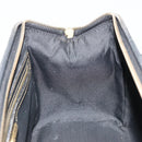FENDI Pecan Canvas Hand Bag PVC Brown Black Auth 185166-19
