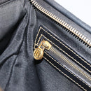 FENDI Pecan Canvas Hand Bag PVC Brown Black Auth 185166-21