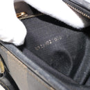 FENDI Pecan Canvas Hand Bag PVC Brown Black Auth 185166-23