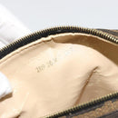 FENDI Zucca Canvas Hand Pouch Black Brown Auth 185167-12