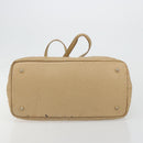Christian Dior Lady Dior Tote Bag Coated Canvas Beige Gold Auth 185168-10