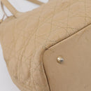 Christian Dior Lady Dior Tote Bag Gecoat Canvas Beige Goud Authentiek 185168-6