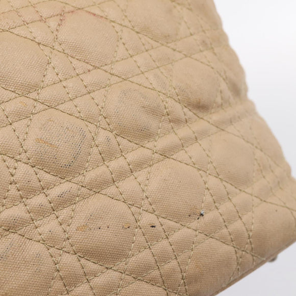 Christian Dior Lady Dior Tote Bag Gecoat Canvas Beige Goud Authentiek 185168