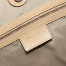 Christian Dior Lady Dior Tote Bag Coated Canvas Beige Gold Auth 185168-18
