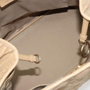 Christian Dior Lady Dior Tote Bag Coated Canvas Beige Gold Auth 185168-19