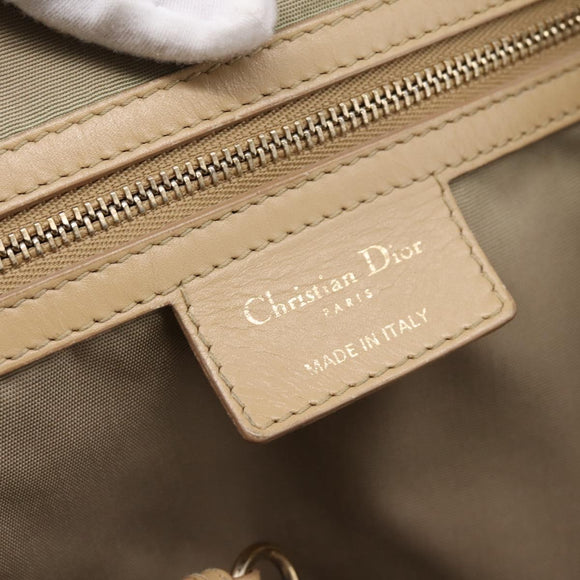 Christian Dior Lady Dior Tote Bag Gecoat Canvas Beige Goud Authentiek 185168