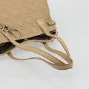 Christian Dior Lady Dior Tote Bag Coated Canvas Beige Gold Auth 185168-7
