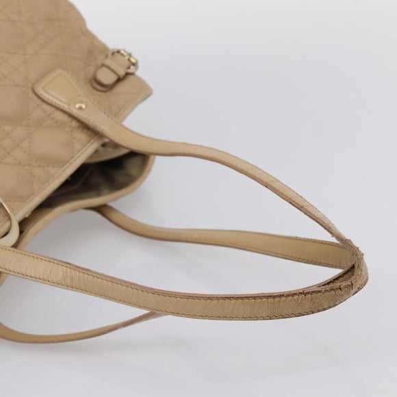 Christian Dior Lady Dior Tote Bag Gecoat Canvas Beige Goud Authentiek 185168